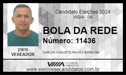 Candidato BOLA DA REDE 2024 - VIGIA - Eleições