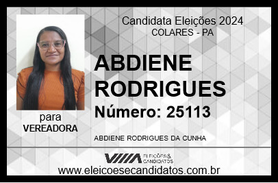 Candidato ABDIENE RODRIGUES 2024 - COLARES - Eleições