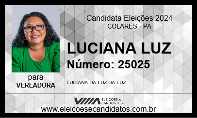 Candidato LUCIANA LUZ 2024 - COLARES - Eleições