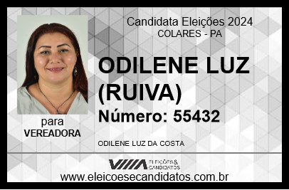 Candidato ODILENE LUZ (RUIVA) 2024 - COLARES - Eleições