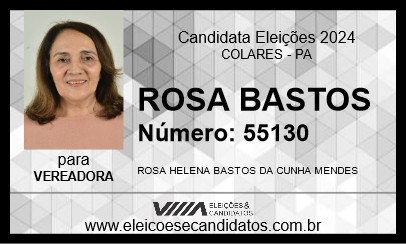 Candidato ROSA BASTOS 2024 - COLARES - Eleições