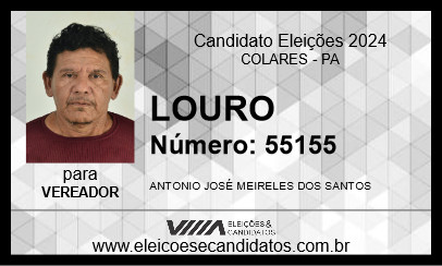 Candidato LOURO 2024 - COLARES - Eleições