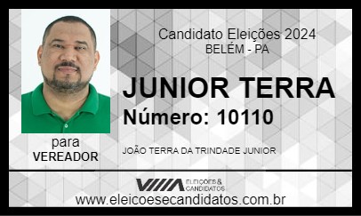 Candidato JUNIOR TERRA 2024 - BELÉM - Eleições