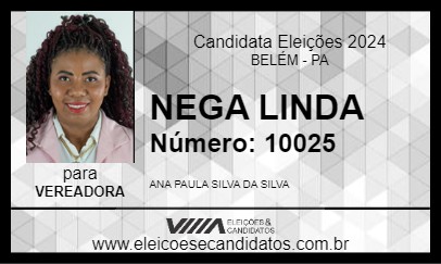 Candidato NEGA LINDA 2024 - BELÉM - Eleições