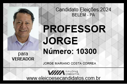 Candidato PROFESSOR JORGE 2024 - BELÉM - Eleições