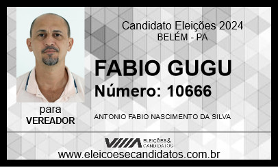 Candidato FABIO GUGU 2024 - BELÉM - Eleições