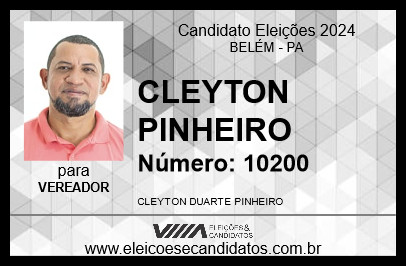 Candidato CLEYTON PINHEIRO 2024 - BELÉM - Eleições