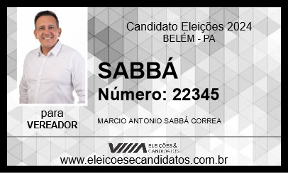 Candidato SABBÁ 2024 - BELÉM - Eleições