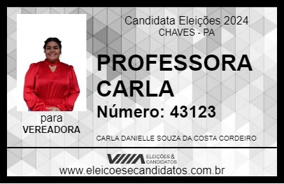 Candidato PROFESSORA CARLA 2024 - CHAVES - Eleições