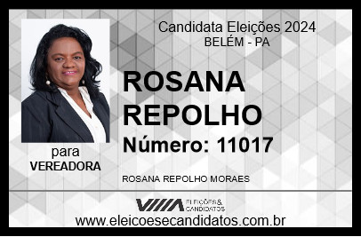 Candidato ROSANA REPOLHO 2024 - BELÉM - Eleições