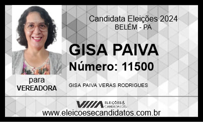 Candidato GISA PAIVA 2024 - BELÉM - Eleições