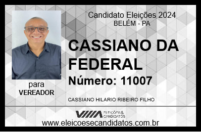 Candidato CASSIANO DA FEDERAL 2024 - BELÉM - Eleições