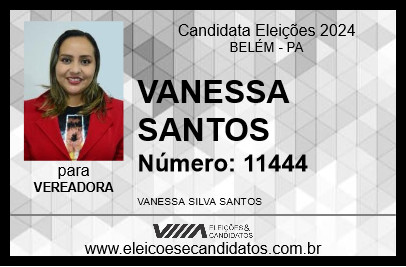 Candidato VANESSA SANTOS 2024 - BELÉM - Eleições