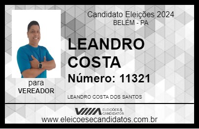 Candidato LEANDRO COSTA 2024 - BELÉM - Eleições