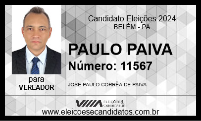 Candidato PAULO PAIVA 2024 - BELÉM - Eleições