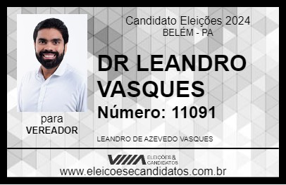 Candidato DR LEANDRO VASQUES 2024 - BELÉM - Eleições