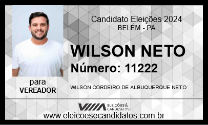 Candidato WILSON NETO 2024 - BELÉM - Eleições