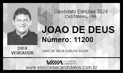 Candidato JOAO DE DEUS 2024 - CASTANHAL - Eleições