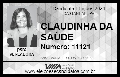 Candidato CLAUDINHA DA SAÚDE 2024 - CASTANHAL - Eleições