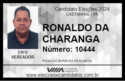 Candidato RONALDO DA CHARANGA 2024 - CASTANHAL - Eleições