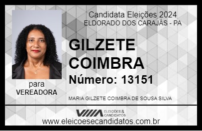 Candidato GILZETE COIMBRA 2024 - ELDORADO DOS CARAJÁS - Eleições