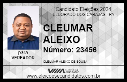 Candidato CLEUMAR ALEIXO 2024 - ELDORADO DOS CARAJÁS - Eleições