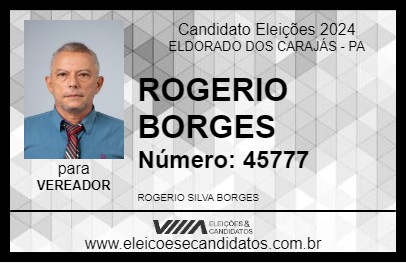 Candidato ROGERIO BORGES 2024 - ELDORADO DOS CARAJÁS - Eleições