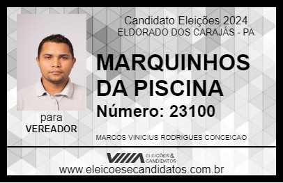 Candidato MARQUINHOS DA PISCINA 2024 - ELDORADO DOS CARAJÁS - Eleições