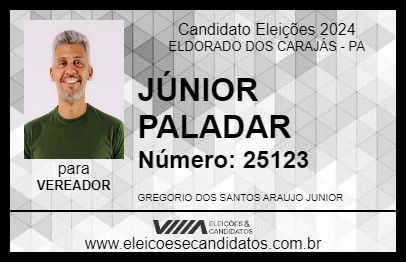 Candidato JÚNIOR PALADAR 2024 - ELDORADO DOS CARAJÁS - Eleições