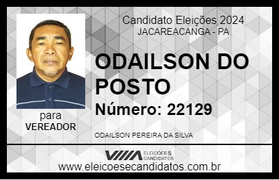 Candidato ODAILSON DO POSTO 2024 - JACAREACANGA - Eleições