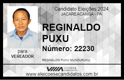 Candidato REGINALDO PUXU 2024 - JACAREACANGA - Eleições