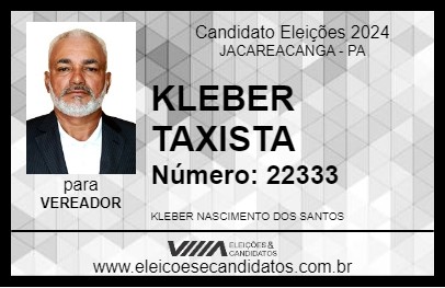 Candidato KLEBER TAXISTA 2024 - JACAREACANGA - Eleições