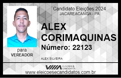 Candidato ALEX CORIMAQUINAS 2024 - JACAREACANGA - Eleições