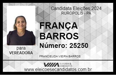 Candidato FRANÇA BARROS 2024 - RURÓPOLIS - Eleições