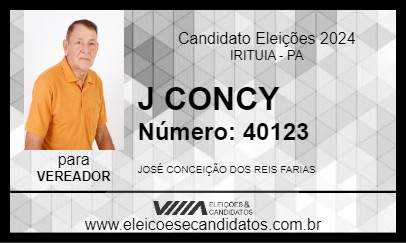 Candidato J CONCY 2024 - IRITUIA - Eleições