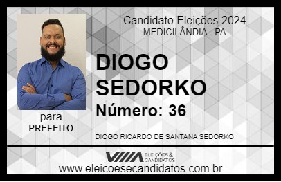 Candidato DIOGO SEDORKO 2024 - MEDICILÂNDIA - Eleições