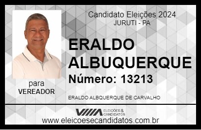 Candidato ERALDO ALBUQUERQUE 2024 - JURUTI - Eleições