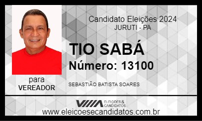 Candidato TIO SABÁ 2024 - JURUTI - Eleições