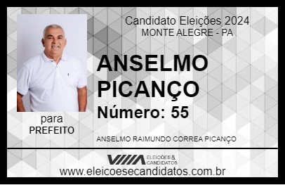 Candidato ANSELMO PICANÇO 2024 - MONTE ALEGRE - Eleições