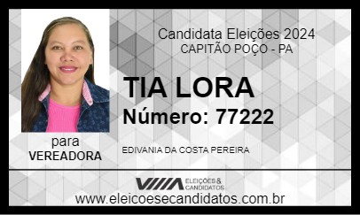 Candidato TIA LORA 2024 - CAPITÃO POÇO - Eleições