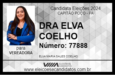 Candidato DRA ELVA COELHO 2024 - CAPITÃO POÇO - Eleições