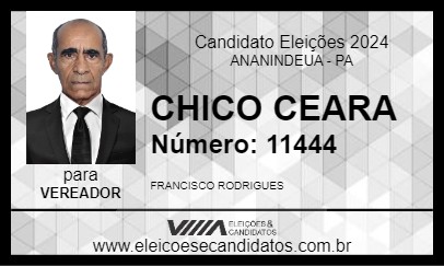 Candidato CHICO CEARA 2024 - ANANINDEUA - Eleições