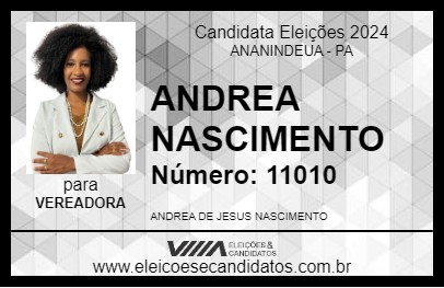 Candidato ANDREA NASCIMENTO 2024 - ANANINDEUA - Eleições