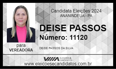 Candidato DEISE PASSOS 2024 - ANANINDEUA - Eleições