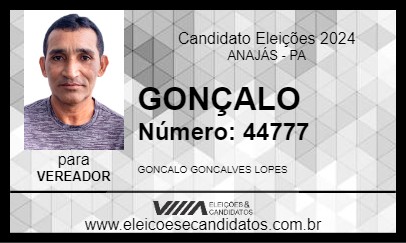 Candidato GONÇALO 2024 - ANAJÁS - Eleições