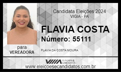 Candidato FLAVIA COSTA 2024 - VIGIA - Eleições