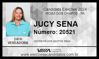 Candidato JUCY SENA 2024 - MOJUÍ DOS CAMPOS - Eleições