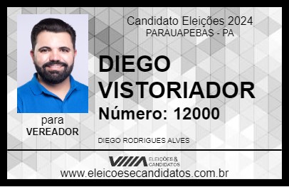 Candidato DIEGO VISTORIADOR 2024 - PARAUAPEBAS - Eleições