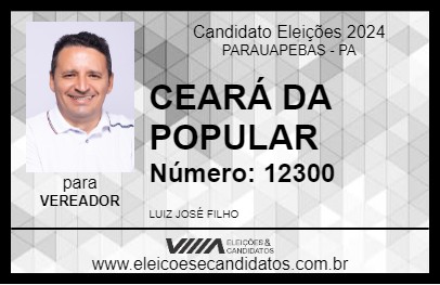 Candidato CEARÁ DA POPULAR 2024 - PARAUAPEBAS - Eleições