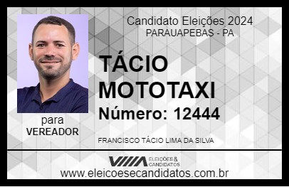 Candidato TÁCIO MOTOTAXI 2024 - PARAUAPEBAS - Eleições